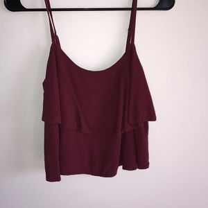Abercrombie & Fitch burgundy crop tank top.